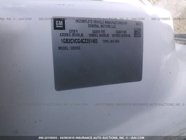 1GB2CVCG4CZ291483 - 2012 CHEVROLET SILVERADO C2500 HEAVY DUTY WHITE photo 9