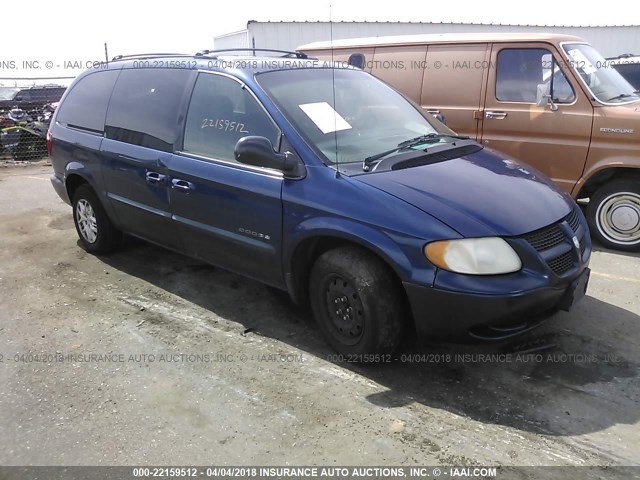 2B4GP44G91R139248 - 2001 DODGE GRAND CARAVAN SPORT BLUE photo 1