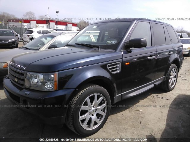 SALSF25497A993817 - 2007 LAND ROVER RANGE ROVER SPORT HSE BLACK photo 2