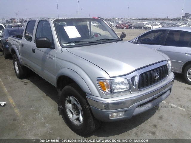 5TEGN92N31Z854673 - 2001 TOYOTA TACOMA DOUBLE CAB PRERUNNER SILVER photo 1