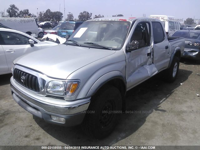 5TEGN92N31Z854673 - 2001 TOYOTA TACOMA DOUBLE CAB PRERUNNER SILVER photo 2