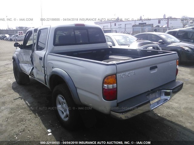 5TEGN92N31Z854673 - 2001 TOYOTA TACOMA DOUBLE CAB PRERUNNER SILVER photo 3