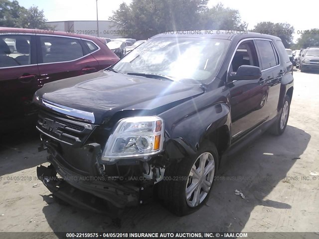 2GKALMEK8H6306562 - 2017 GMC TERRAIN SLE BLACK photo 2