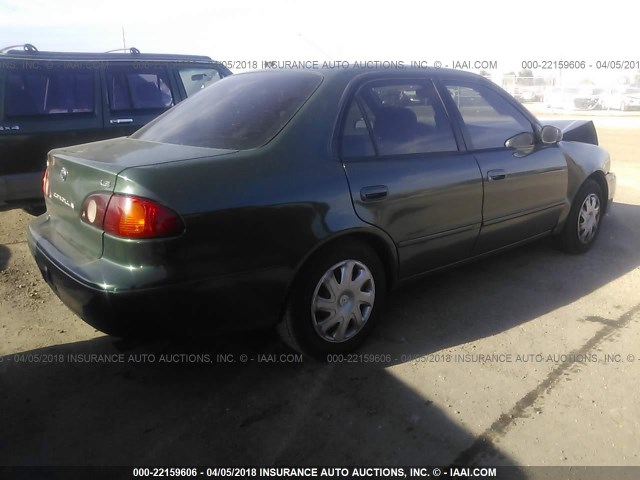 1NXBR12E31Z554779 - 2001 TOYOTA COROLLA CE/LE/S GREEN photo 4