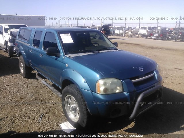 1N6ED29Y14C425100 - 2004 NISSAN FRONTIER CREW CAB XE V6 BLUE photo 1