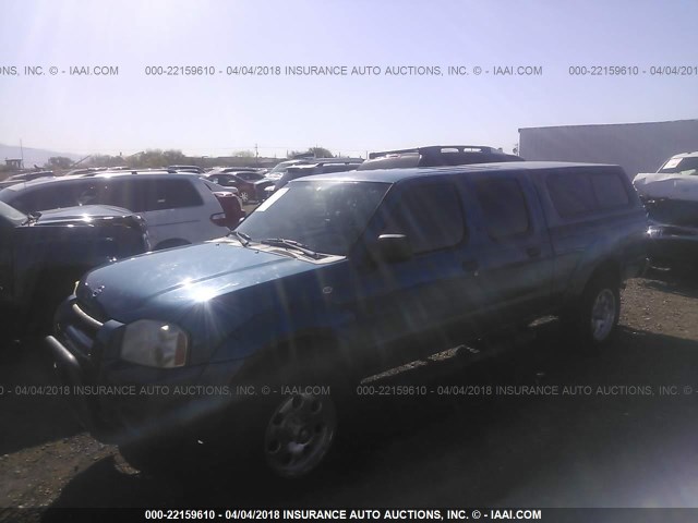 1N6ED29Y14C425100 - 2004 NISSAN FRONTIER CREW CAB XE V6 BLUE photo 2