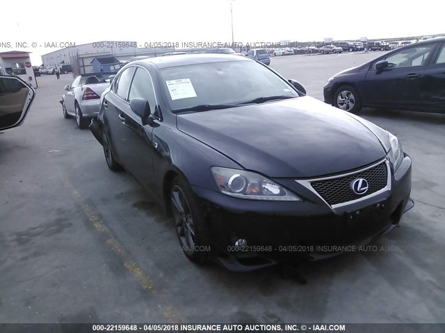 JTHBF5C20B5151748 - 2011 LEXUS IS 250 BLACK photo 1