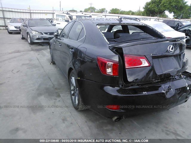 JTHBF5C20B5151748 - 2011 LEXUS IS 250 BLACK photo 3