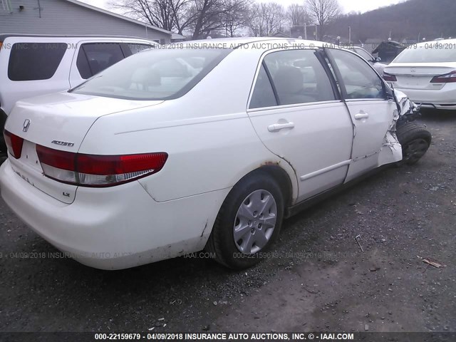 3HGCM56303G700179 - 2003 HONDA ACCORD LX WHITE photo 4