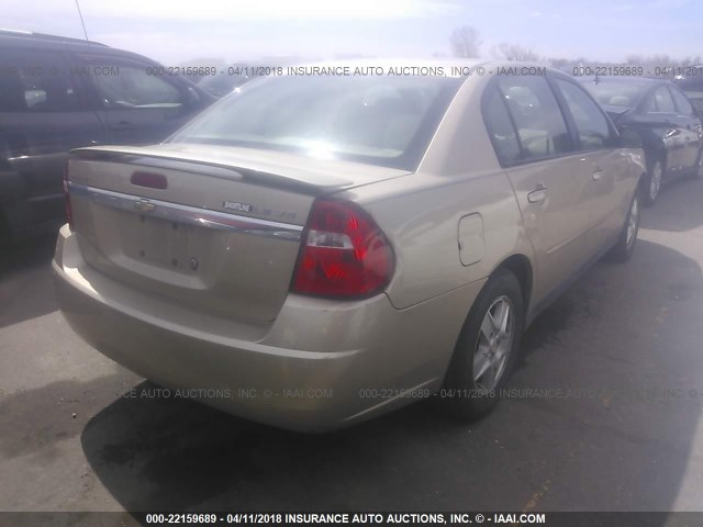 1G1ZT52855F305280 - 2005 CHEVROLET MALIBU LS 金色 照片 4