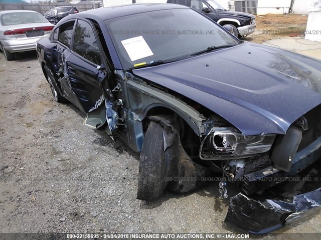 2C3CDXFG1DH568407 - 2013 DODGE CHARGER V6 Dark Blue photo 6