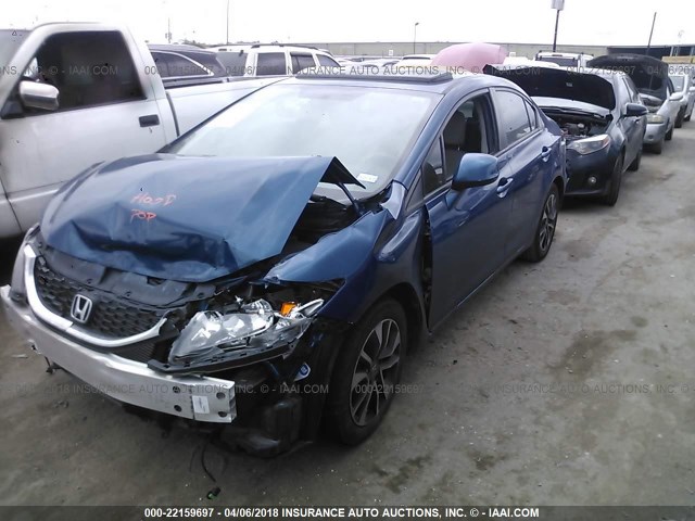 2HGFB2F9XDH503852 - 2013 HONDA CIVIC EXL Mavi foto 2