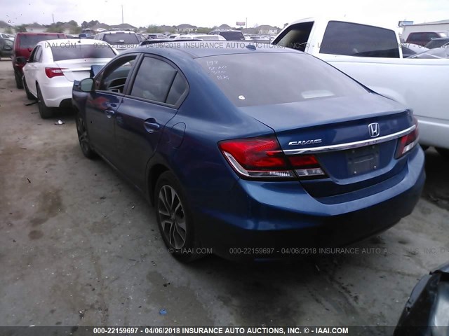 2HGFB2F9XDH503852 - 2013 HONDA CIVIC EXL Mavi foto 3