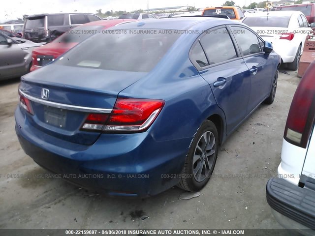 2HGFB2F9XDH503852 - 2013 HONDA CIVIC EXL Mavi foto 4