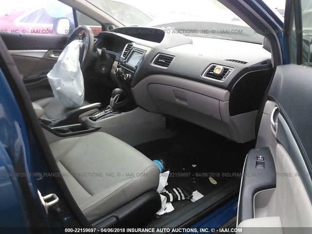 2HGFB2F9XDH503852 - 2013 HONDA CIVIC EXL Mavi foto 5
