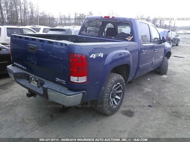 3GTP2VE71DG358401 - 2013 GMC SIERRA K1500 SLE BLUE photo 4