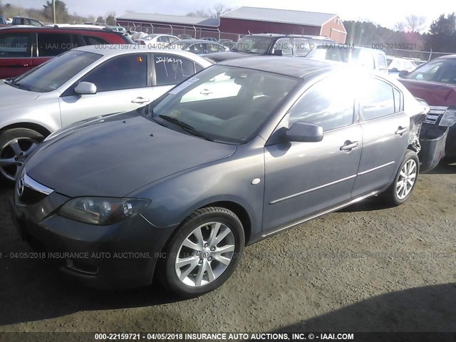 JM1BK32F371669311 - 2007 MAZDA 3 I GRAY photo 2