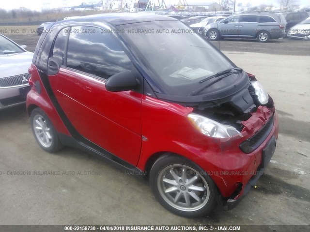 WMEEJ31X39K264459 - 2009 SMART FORTWO PURE/PASSION RED photo 1