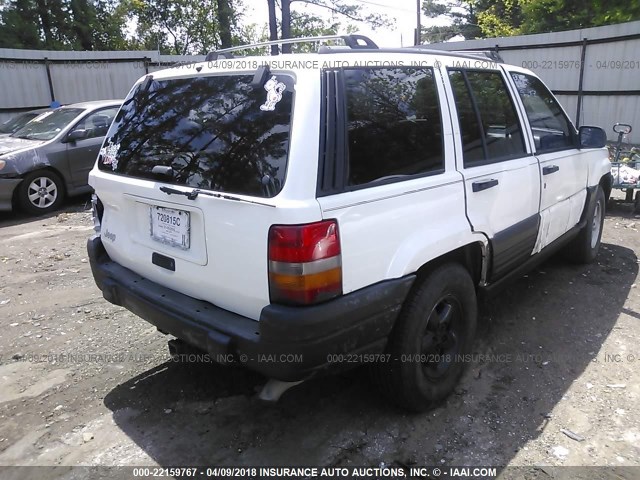 1J4FX58S2WC166496 - 1998 JEEP GRAND CHEROKEE LAREDO/TSI WHITE photo 4