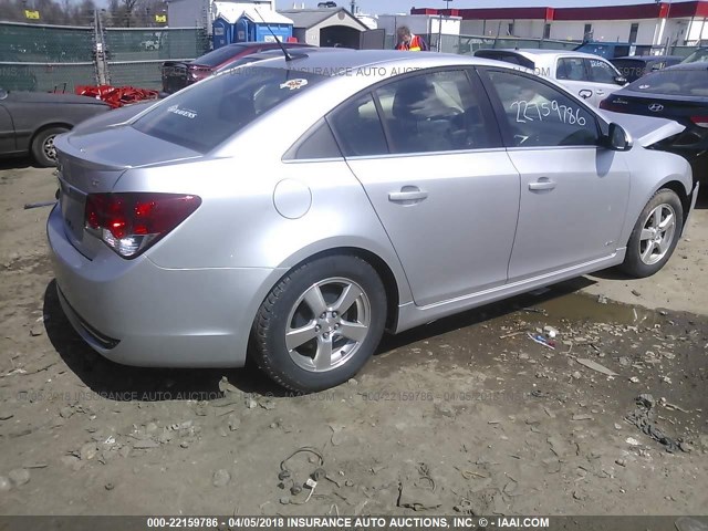 1G1PF5SC2C7213764 - 2012 CHEVROLET CRUZE LT SILVER photo 4