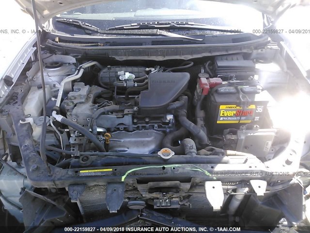 JN8AS5MT4CW605029 - 2012 NISSAN ROGUE S/SV SILVER photo 10