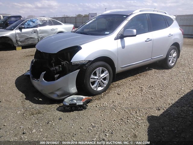JN8AS5MT4CW605029 - 2012 NISSAN ROGUE S/SV SILVER photo 2