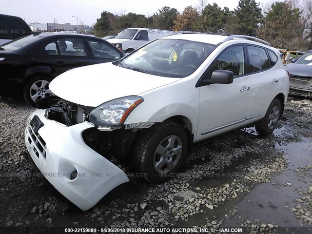 JN8AS5MT4EW622481 - 2014 NISSAN ROGUE SELECT S WHITE photo 2