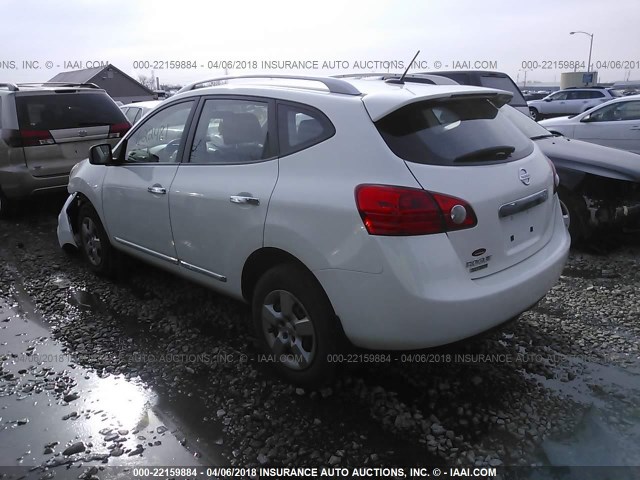 JN8AS5MT4EW622481 - 2014 NISSAN ROGUE SELECT S WHITE photo 3