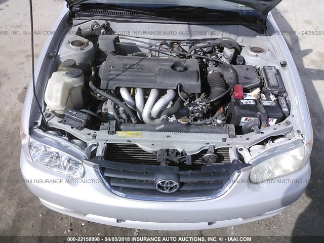 2T1BR12E61C406255 - 2001 TOYOTA COROLLA CE/LE/S SILVER photo 10