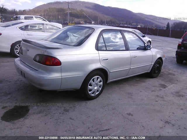 2T1BR12E61C406255 - 2001 TOYOTA COROLLA CE/LE/S SILVER photo 4