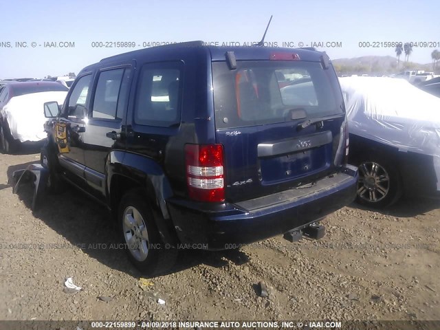 1C4PJMAK1CW151143 - 2012 JEEP LIBERTY SPORT 蓝色 照片 3