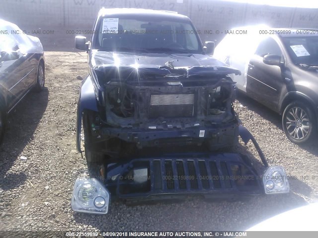 1C4PJMAK1CW151143 - 2012 JEEP LIBERTY SPORT BLUE photo 6