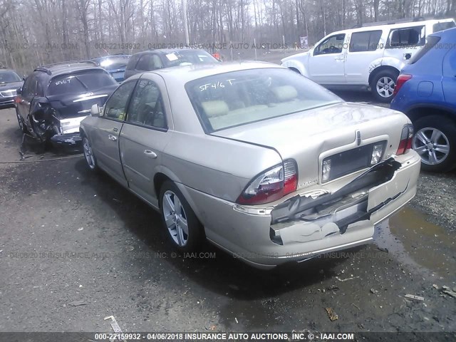 1LNFM87A66Y615721 - 2006 LINCOLN LS GOLD photo 3