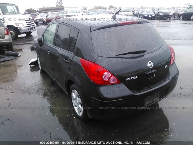 3N1BC13E88L426887 - 2008 NISSAN VERSA S/SL BLACK photo 3