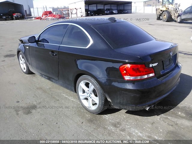 WBAUP9C51CVL91933 - 2012 BMW 128 I BLACK photo 3