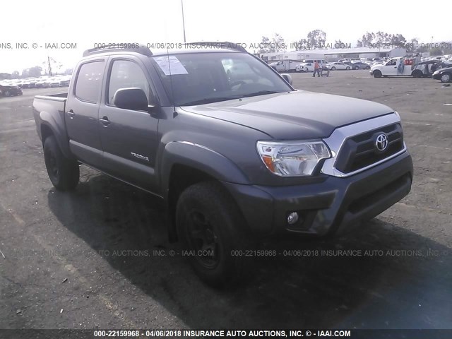 3TMJU4GN0FM193371 - 2015 TOYOTA TACOMA DOUBLE CAB PRERUNNER GRAY photo 1