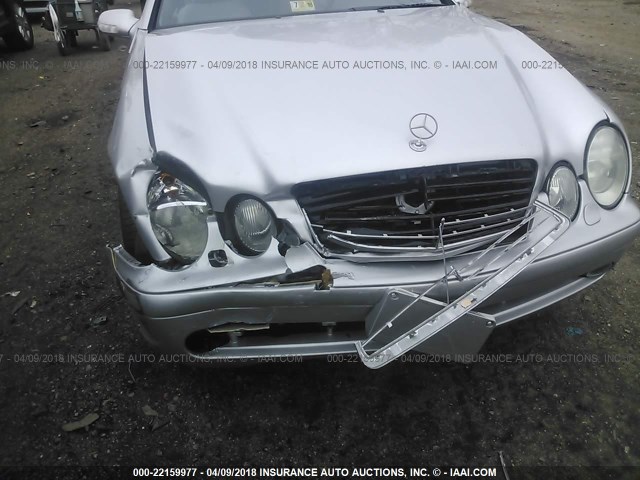 WDBLK70G11T084292 - 2001 MERCEDES-BENZ CLK 430 SILVER photo 6