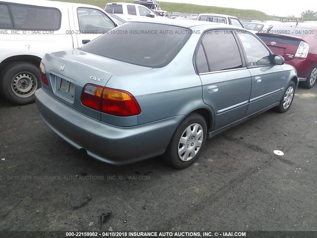 2HGEJ6612YH543462 - 2000 HONDA CIVIC SE BLUE photo 4