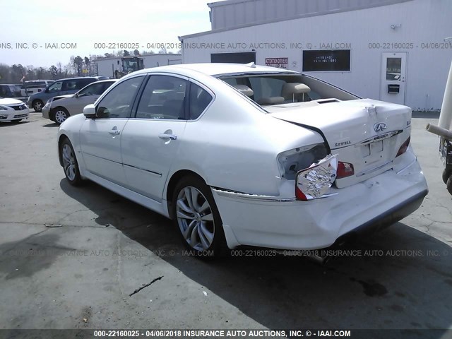 JNKBY01E08M500903 - 2008 INFINITI M45 SPORT WHITE photo 3