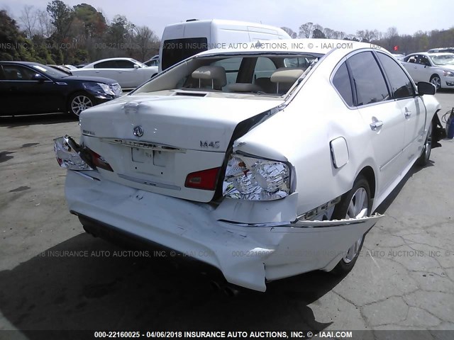 JNKBY01E08M500903 - 2008 INFINITI M45 SPORT WHITE photo 6