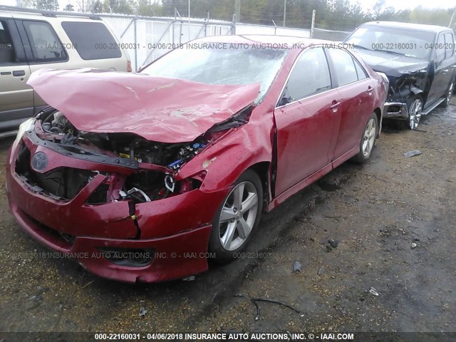 4T1BF3EK9BU683729 - 2011 TOYOTA CAMRY SE/LE/XLE RED photo 2