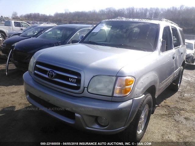 5TDBT48A21S034816 - 2001 TOYOTA SEQUOIA LIMITED SILVER photo 2