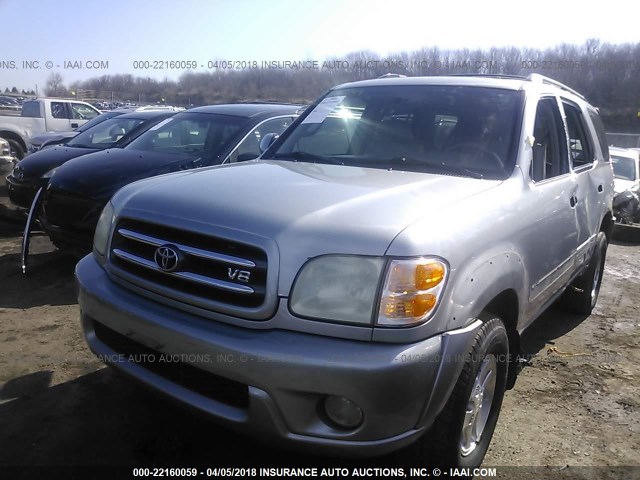 5TDBT48A21S034816 - 2001 TOYOTA SEQUOIA LIMITED SILVER photo 6