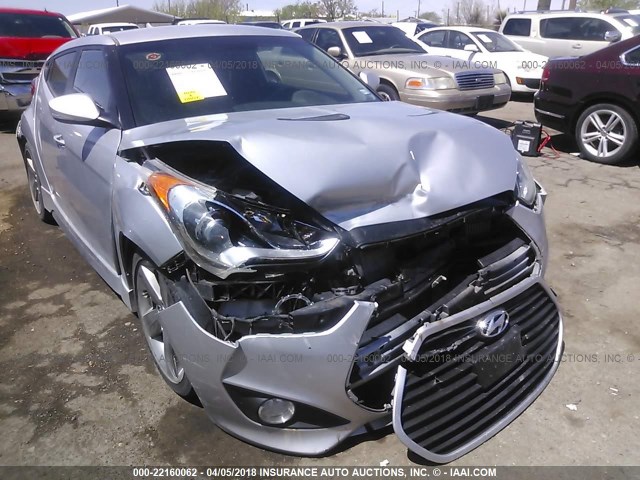 KMHTC6AE5DU135339 - 2013 HYUNDAI VELOSTER TURBO SILVER photo 6