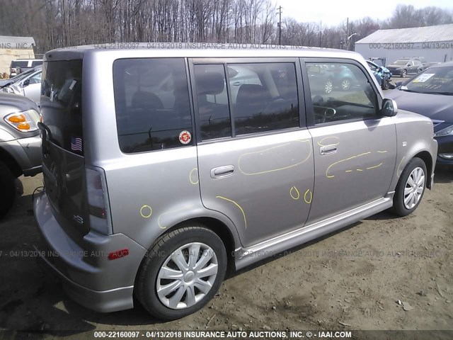 JTLKT334X50194239 - 2005 TOYOTA SCION XB GRAY photo 4