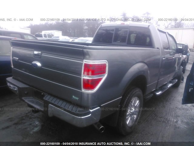 1FTFW1EV6AFA99229 - 2010 FORD F150 SUPERCREW GRAY photo 4