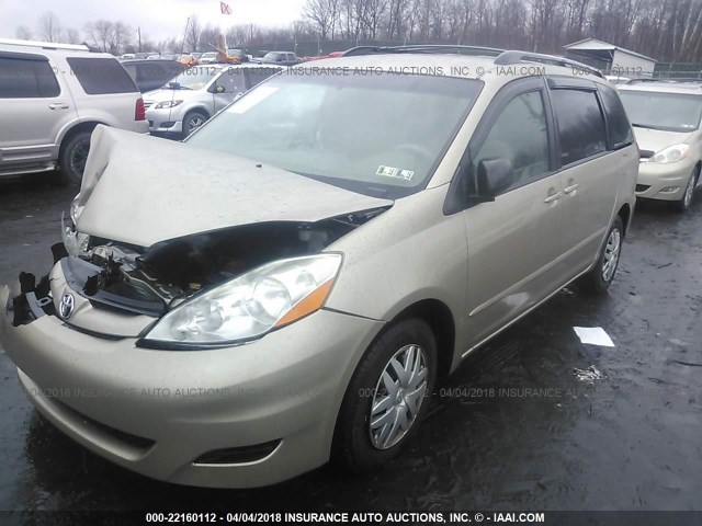 5TDZK23C28S206433 - 2008 TOYOTA SIENNA CE/LE BEIGE photo 2