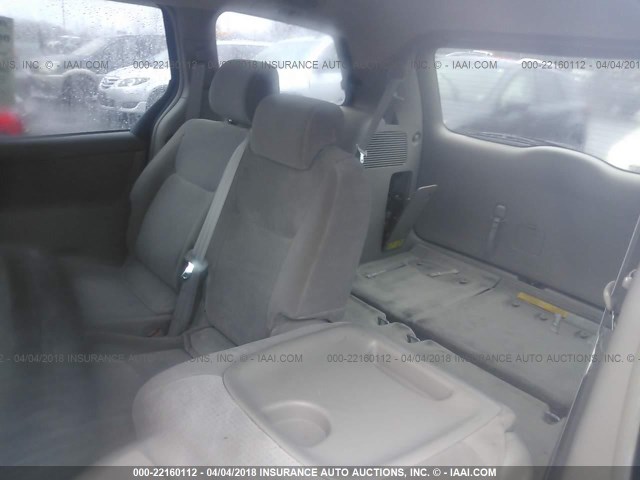 5TDZK23C28S206433 - 2008 TOYOTA SIENNA CE/LE BEIGE photo 8