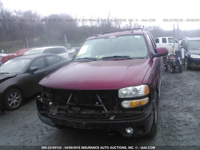 1GKEK63U74J310863 - 2004 GMC YUKON DENALI RED photo 6