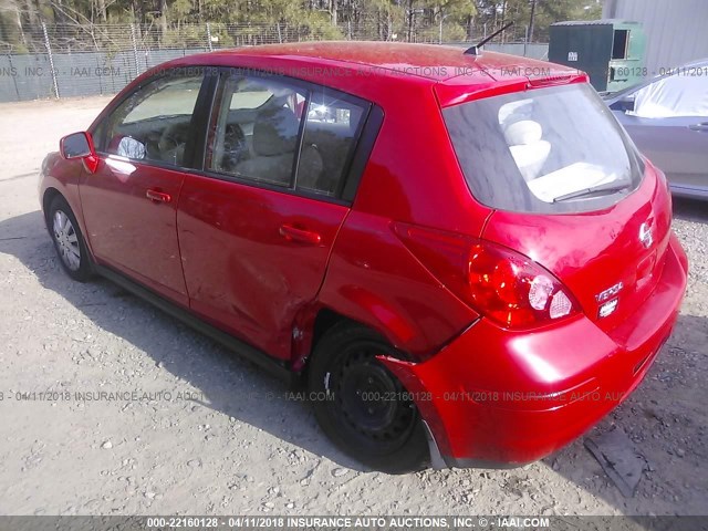 3N1BC13E27L375661 - 2007 NISSAN VERSA S/SL RED photo 3